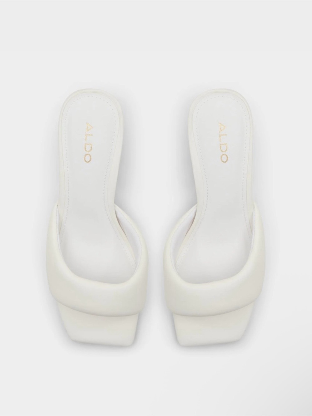 Aldo Ivory Open-Toe Slide Mules - Picture 5 of 8